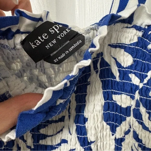 Kate Spade Tropical Blue and White Jumpsuit - Picture 4 of 5